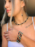 Load image into Gallery viewer, Black Onyx And Copper Native American Style Beaded Choker
