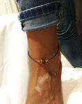 Load image into Gallery viewer, Tiger Eye Gunmetal/Copper Anklet
