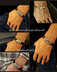 Load image into Gallery viewer, Stainless Steel/Natural Tan Leather Mens Bracelet
